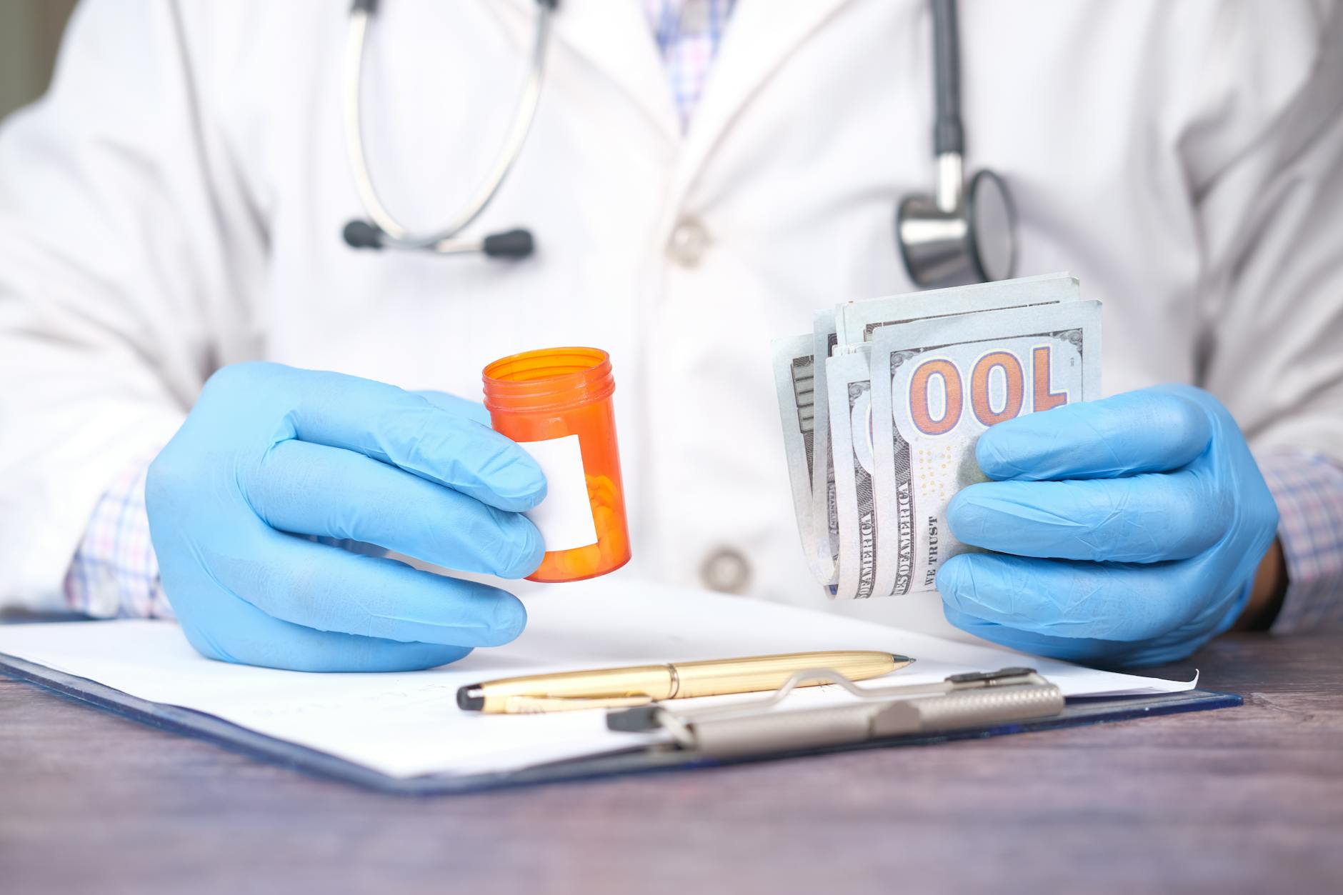 Practice administrator comparing in-house vs outsourced billing ROI metrics on a laptop, illustrating cost savings for small physician practice
